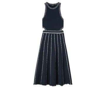 ME+EM Cotton Boucle Cut Out Maxi Dress - Medium NWT